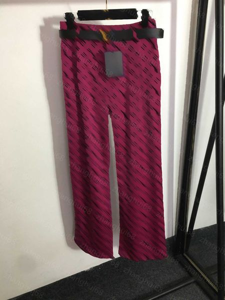 23ss abbigliamento da donna firmato Pantaloni da donna Cintura con logo personalizzato affollamento presbiterio pantaloni casual a gamba larga Abbigliamento donna di alta qualità