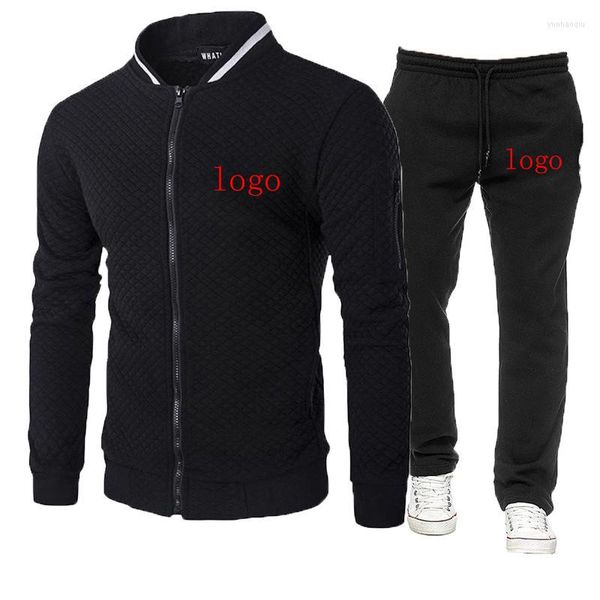 Trainingsanzüge für Herren, Logo-Anpassung, Druck, Herrenmode, Reißverschluss, Jacke, Hip Hop, Frühling, Herbst, Fitness, Laufen, Sportbekleidung, Sporthose