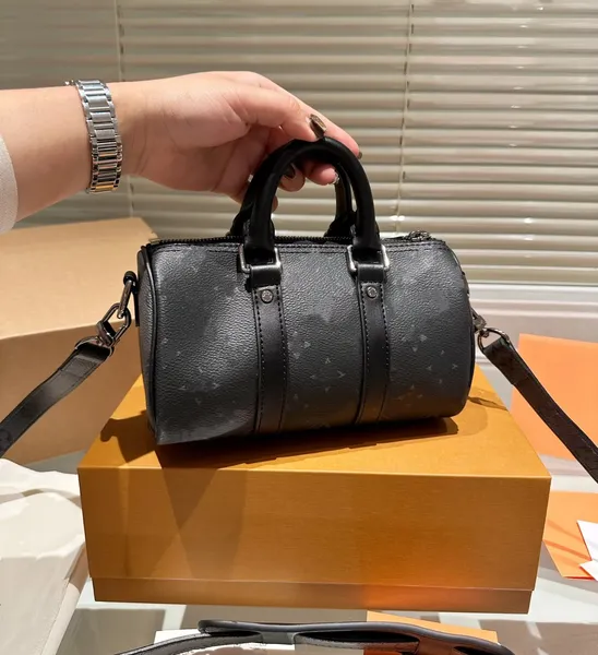 L Tasarım Lüks Suluboya Keepall Xs Bag Mavi M45761 Boston Gerçek Deri Çantalar Kadın Bir Omuz Kova Çantaları