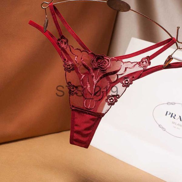 Slips Höschen Slips Höschen Sexy Spitze Blumen Tanga Damen Höschen bestickt Mesh Garn Perspektive junge Frauen Mädchen Unterwäsche Hot T Hosen G-String Tangas x0625