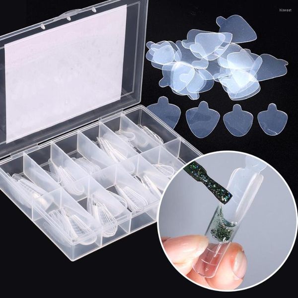 Unghie finte 120pcs Extension Nail Tip Form French Forma Dual Sticker Set di stampi Linea ausiliaria Design Pad in silicone Strumento per manicure