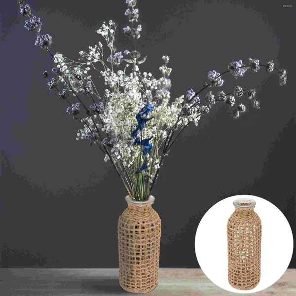 Vasos 1 peça vaso de vidro criativo decoração de mesa flor para decoração (marrom claro)