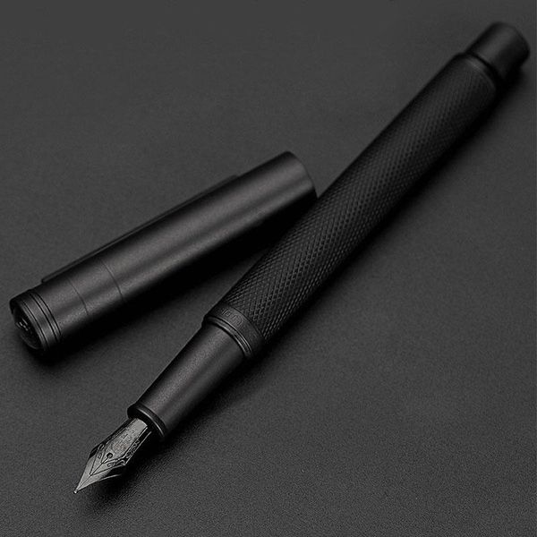 Stifte Mattes Schwarzwaldbrunnen Stift extra feines Nib klassisches Design mit Konverter und Metall Pen Box Set Stationery School Supplies