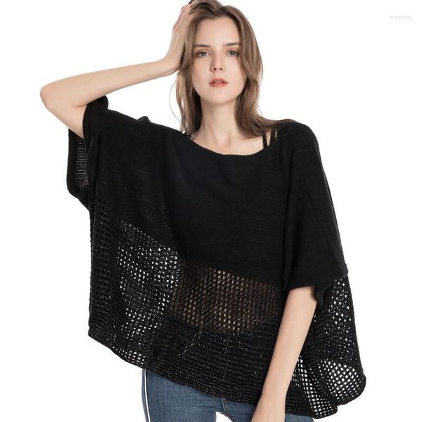 Cachecóis feminino cachecol sólido no inverno renda espessamento poncho outono feminino malha oca caqui franjas vermelhas xale quente