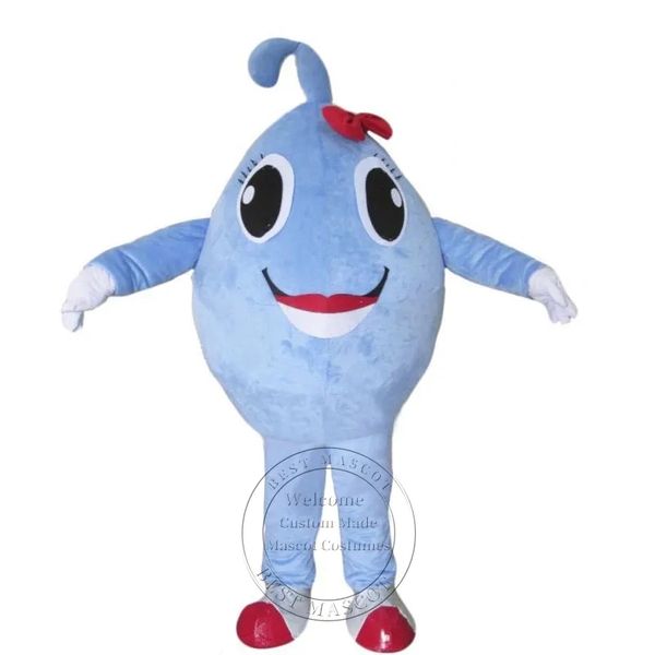 Traje de mascote de baile azul super fofo Fantasia de carnaval Trajes de personagens de anime