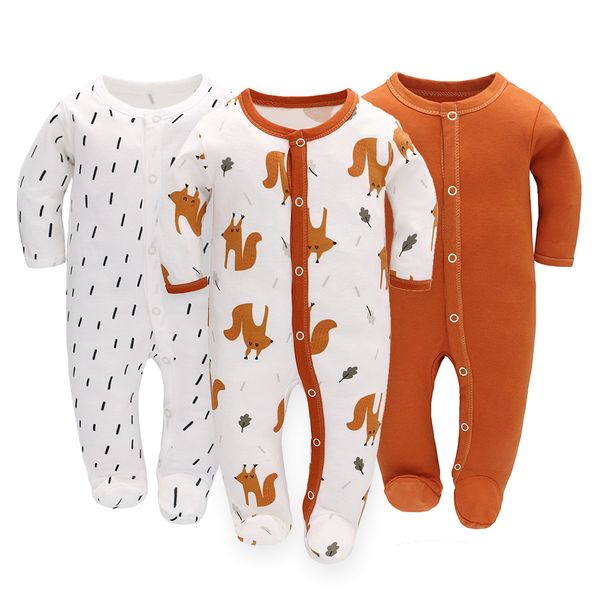 Conjunto de 3 Macaquinhos de Bebê Personalizados de Alta Qualidade Roupas de Bebê Contos 100% Algodão Roupas de Bebê Atacado Roupas Infantis