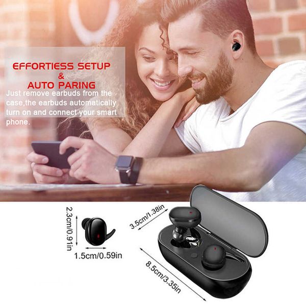 Y30 casque sans fil bouton de sport Mini écouteurs Bluetooth 5.0 écouteurs tactiles avec microphone