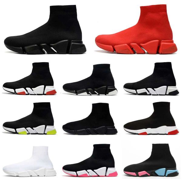 Treinadores de esportes Speeds Speeds Sapatos 2.0 Men 1.0 Designer feminino Nciagas Tripler Paris Socks Boots Runners Black White Light Graffiti Vintage Beige Pink Sneakers Nkx7