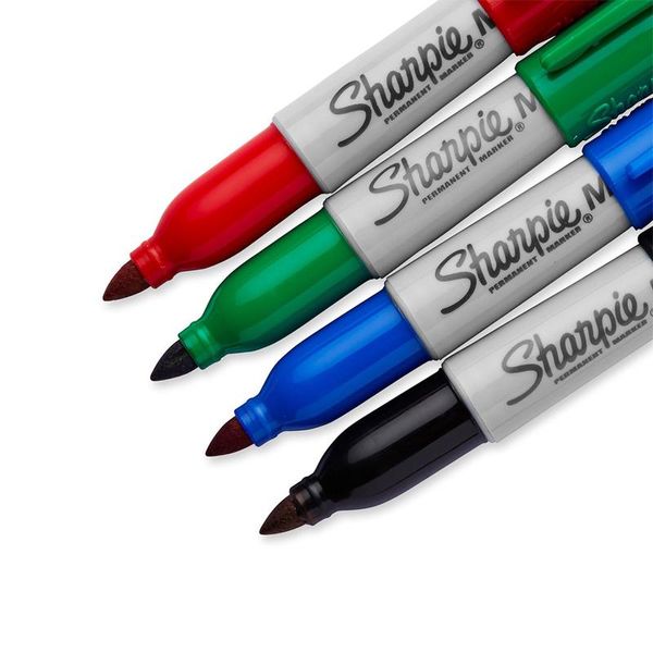 Marker Sharpie 35113 Mini-Marker, permanenter Markierungsstift mit Schlüsselanhänger, mit öligem Marker, Schreibwaren, Markierungsstifte, 4/8-Farben-Set
