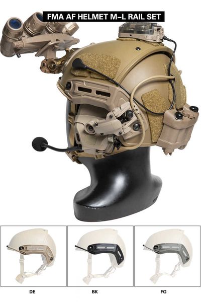 Тактические шлемы New Airsoft Tactical AF M/L Helmet Rail Set Специальные направляющие аксессуары Аксессуары для шлема Side RailHKD230628