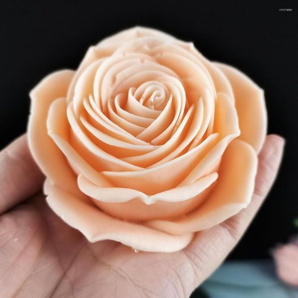 Backformen 3D Blumen Rose Form Silikonform Kuchen Schokolade Kerze Seifenform DIY Aromatherapie Haushalt Dekoration Handwerk Werkzeuge