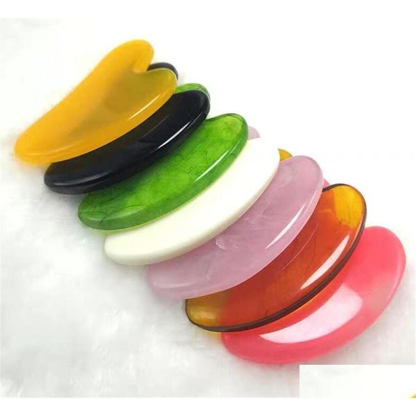 Massagem Stones Rocks Factory Mas Resin Gua Sha Scra Board Tools Scraper For Body Face Spa Acupuncture Therapy Trigger Point Treatm Dhoht