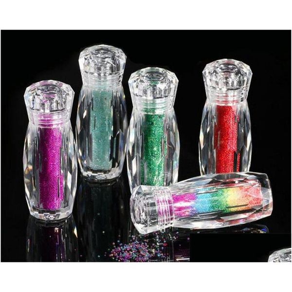 Nail Art Dekorationen Flasche Mini Kaviar Perlen Kristall Winzige Strasssteine Glas Micro Bead für Nägel DIY Colorf 3D Glitter Drop Liefern Dhiwd