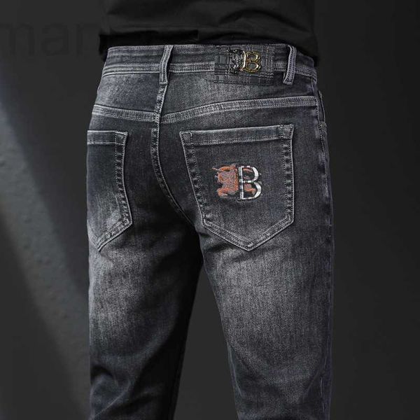 Designer di jeans da uomo Autunno e inverno Nuovo ricamo B Home Qualità di fascia alta Slim Fit Pantaloni lunghi dritti Merci europee 7SAK