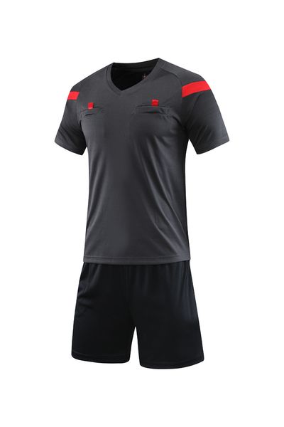 Fabricante de secagem rápida respirável, roupa de juiz de futebol de mesa leve, manga curta para treinador de jogo de futebol adulto, confortável