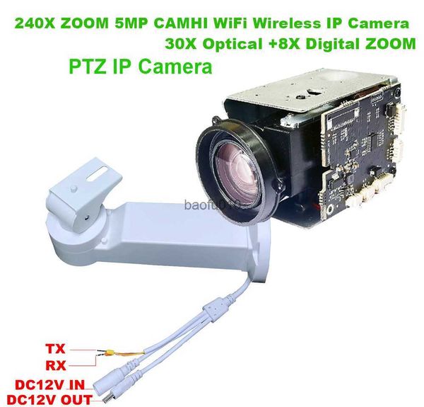 P/T-Halterung Drahtloses WLAN 5MP 240X ZOOM Humanoid SONY IMX 335 IP-Kamera DV-Recorder Unterstützt SD-MIC-Lautsprecher L230619