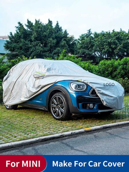 Car Covers Outdoor Sun UV Snow Snow Protezione antipolvere impermeabile per Mini Cooper R56 R55 R60 F54 F55 F56 F60 Accessori per lo styling SliverHKD230628