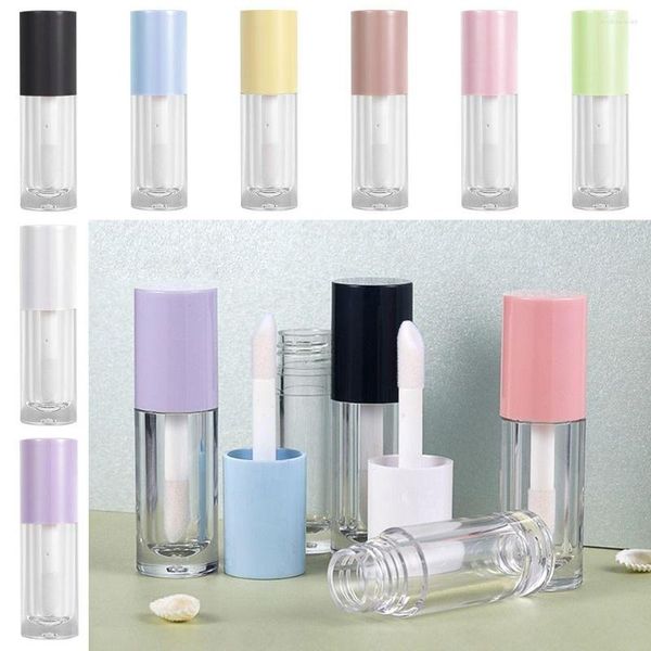 Bottiglie di stoccaggio Ricaricabili portatili trasparenti con pennello Lip Gloss Contenitori per imballaggio Contenitori per smalti