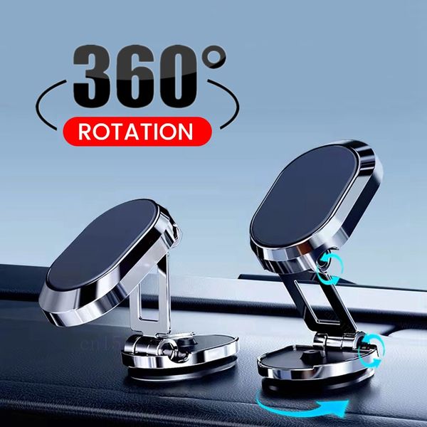 360 ° Rotation Magnetische Auto Handy Halter Metall Handy Halterung Ständer im Auto Für iPhone Xiaomi Autocar Magnet GPS unterstützung