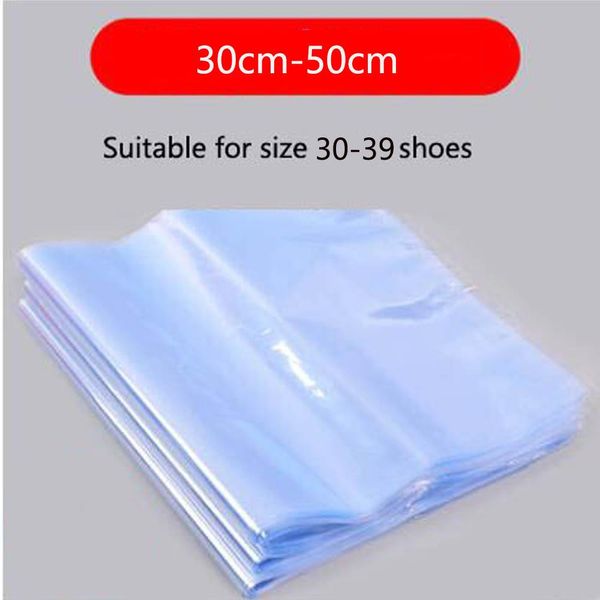 Papel 50 peças Bolsa de filme encolhido por calor tênis de plástico secador doméstico secador de cabelo PVC Vinil com taxa de envio