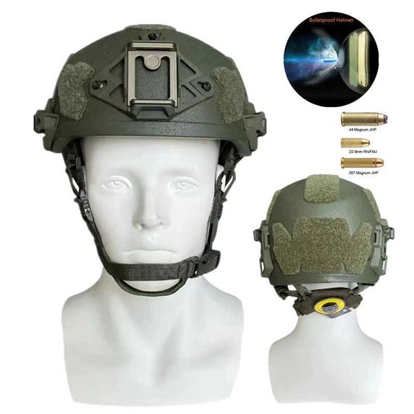 Тактические шлемы Тактический баллистический шлем с высоким вырезом ACH с высоким вырезом из арамида высокого качества NIJ IIIA быстрая подвеска Wendy баллистический шлемHKD230628