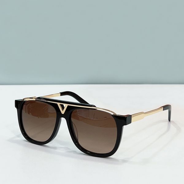 Gold Brown sombreado os óculos de sol piloto do tipo Teard -Type Mens Sumnies Gafas de Sol Sonnenbrille UV400 Eyewear com caixa