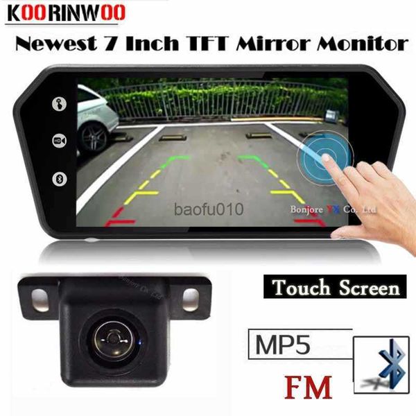 s Koorinwoo Wireless Adopter Автомобильный монитор Цифровой сенсорный экран 1024x600 USB Bluetooth MP5 Player Explorer Камера заднего вида Парковка L230619