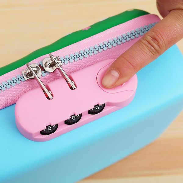 Taschen Kawaii Bleistiftkoffer mit Lock School Bleistift für Mädchen Boy Stift Box süße Großkapazität Schreibwaren Tasche Große Elfbeutel Vorbilder Vorräte