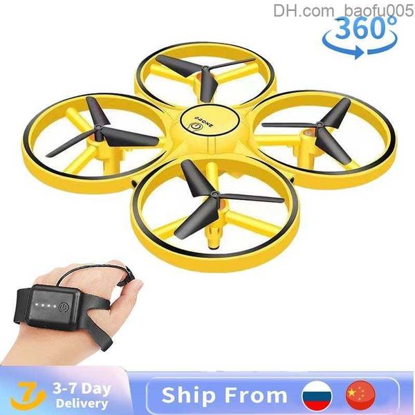 Akıllı İha Akıllı İha El Kontrollü Drone RC Mini Quadcopter Jest Uçan LED Işıklar İrtifa Tutun İzle Kontrol Çocuk Oyuncakları Z230629