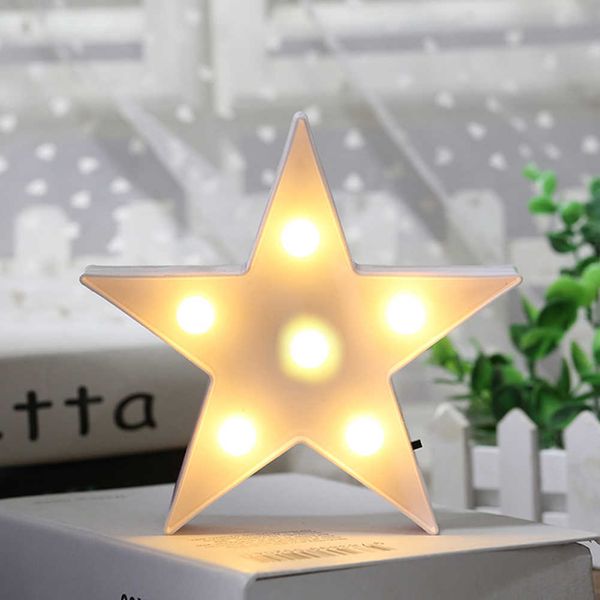 Nova Chegada Quente Criativa Pequena Estrela em Forma de Estrela LED Lâmpada de Mesa Luzes Decoração de Quarto Infantil Luz Noturna Decorações de Natal HKD230628