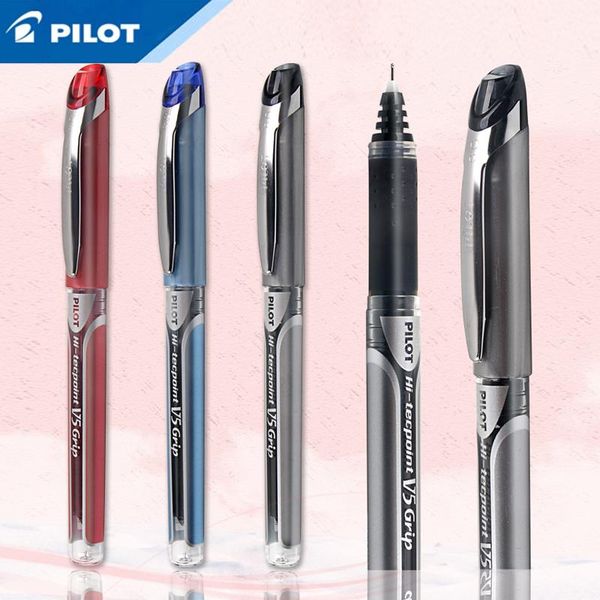 Pens 12pcs Japonya Pilot Jel Kalemi BXGPNV5 Yükseltilmiş Versiyon Düz Sıvı İğne Kalem Kafası Su tabanlı Kalem 0.5mm Hitecpoint V5 Kavrama