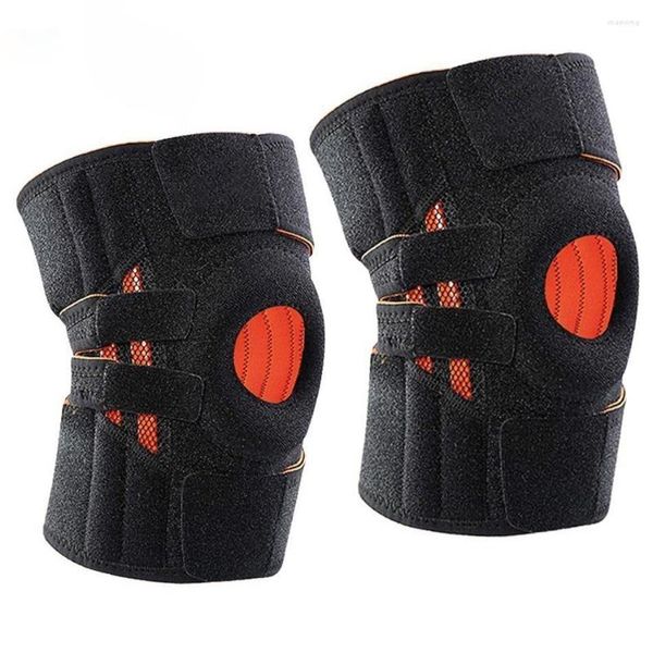 Knieschützer WOSWEIR 2PCS Drucksport-Knieschützer Männer Frauen Pad Schmerzunterstützung Gym Fitness Yoga Basketball Volleyball Brace Protector