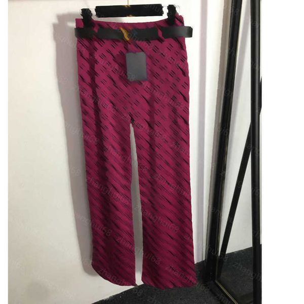 23ss abbigliamento da donna firmato Pantaloni da donna Cintura con logo personalizzato affollamento presbiterio pantaloni casual a gamba larga Abbigliamento donna di alta qualità a1