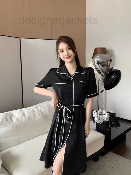 Abiti casual di base Designer High end European 2023 Summer New Style Slim Monopetto Celebrity Dress 4XI8