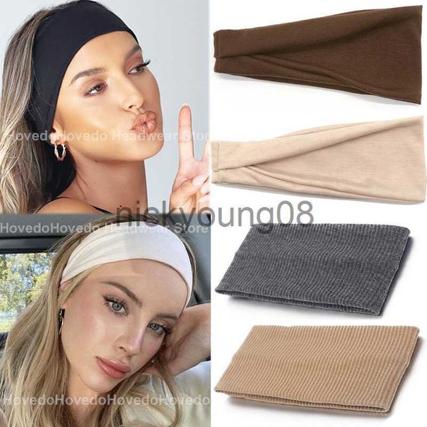 Bandanas Faixas de Cabelo Largas Faixa Elástica para Turbante Maquiagem Aro de Cabelo Yoga Vintag Headwrap Penteados de Verão Moda Acessórios para Cabelo x0628