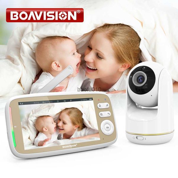 VB803 Baby Monitor 5 pollici 720P Display più grande con fotocamera 330 Pan 135 Tilt 3X Zoom 2 Way Audio Night Vision Babysitter Camera L230619