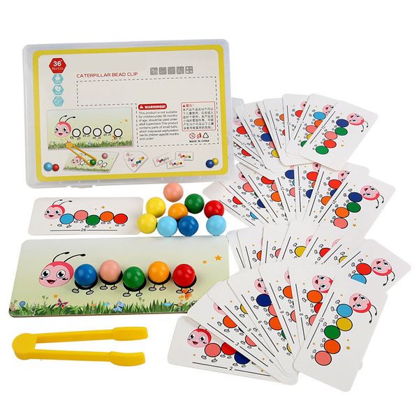 Altri giocattoli Clip di legno Perline Giochi Montessori Color Matching Parish Learning Set Fine Movement Training Educational For Children 230627