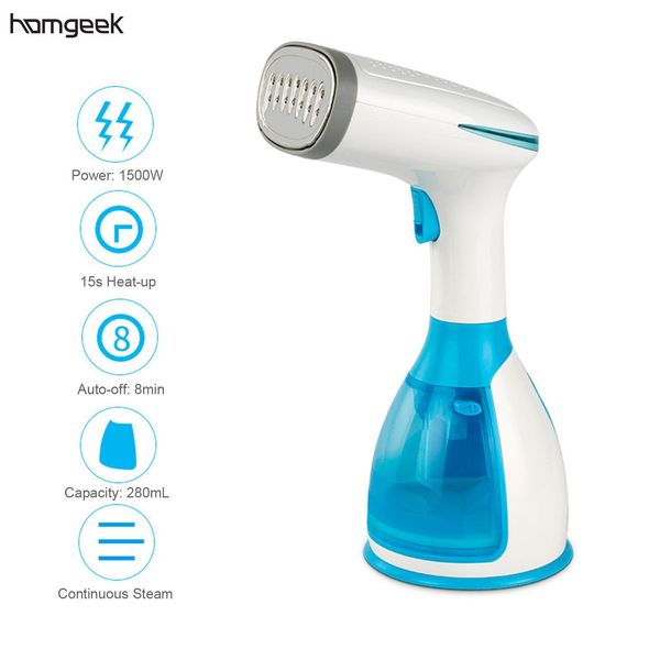 Shaves 280ml Handheld Fabric Steamer 15 segundos Fastheat 1500W Vapor portátil de roupa portátil para viajar em casa Ferro portátil a vapor portátil