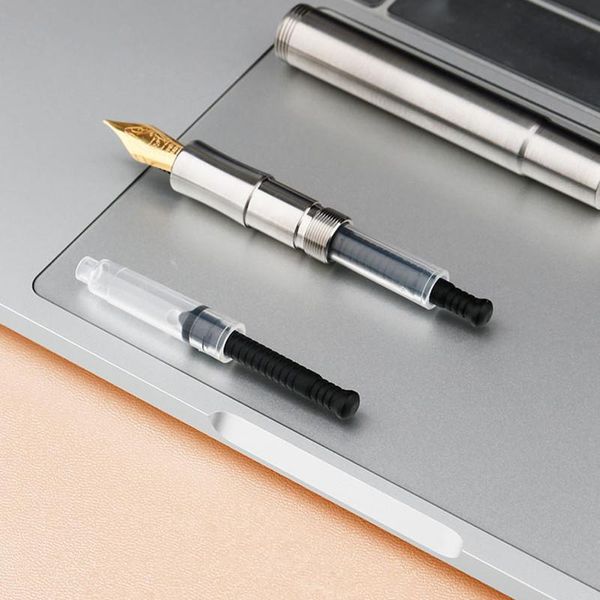 Pens Majohn RS1 Metal Short Fountain penna in lega di titanio inchiostro ottagono penna schmidt ef/f rivetti scrivendo la penna regalo