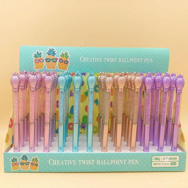 Penne 48pcs Craosh Crystal abbagliante Diamond Gel Pen set piccolo Fresco A premio Diamond Penna Diamond Penna Studente di scrittura Studente di scrittura Studente