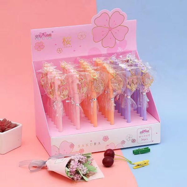 PENS 36 PCS/lotto creativo Sakura Bow Gel Gel Pen