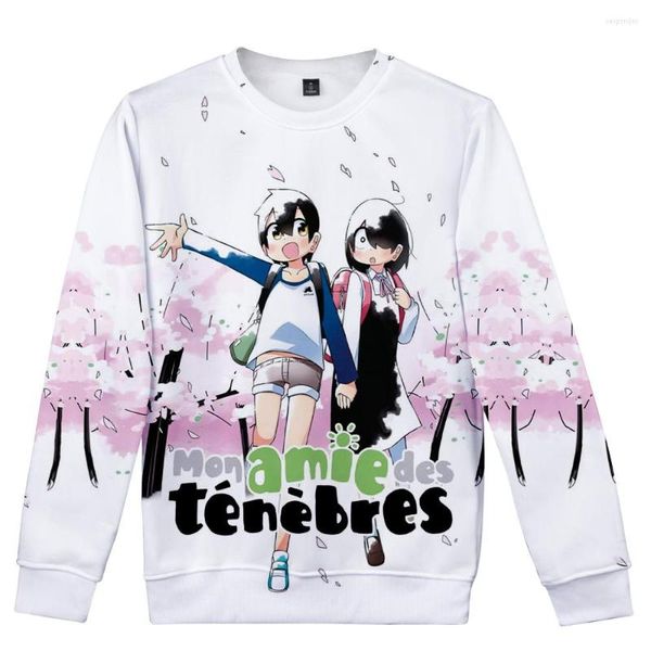 Erkek Hoodies 2023 Anime My Clueless First Friend O-Boyun Sweatshirt Kadınlar/Erkekler Moda Uzun Kollu Tişörtü 3D Baskılar Günlük Giysiler