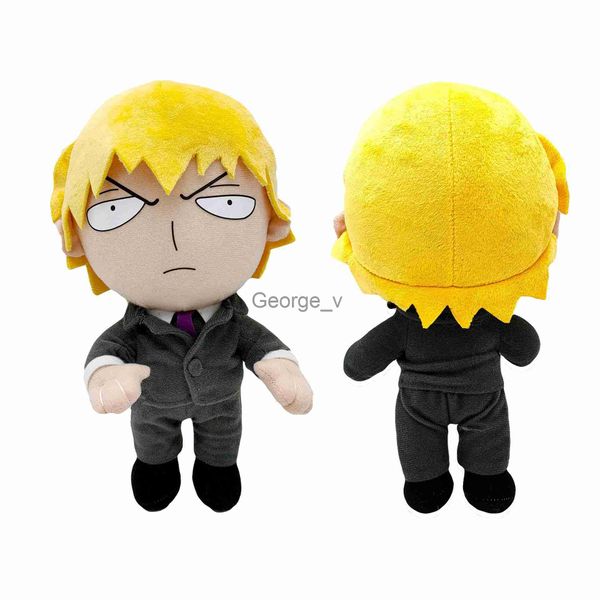 Animali di peluche ripieni Reigen Arataka Giocattoli di bambole di peluche Kageyama Shigeo Mob Psycho 100 Figure di anime 27 cm Peluche Puppet Kawaii Giocattoli Regali di Natale J230628