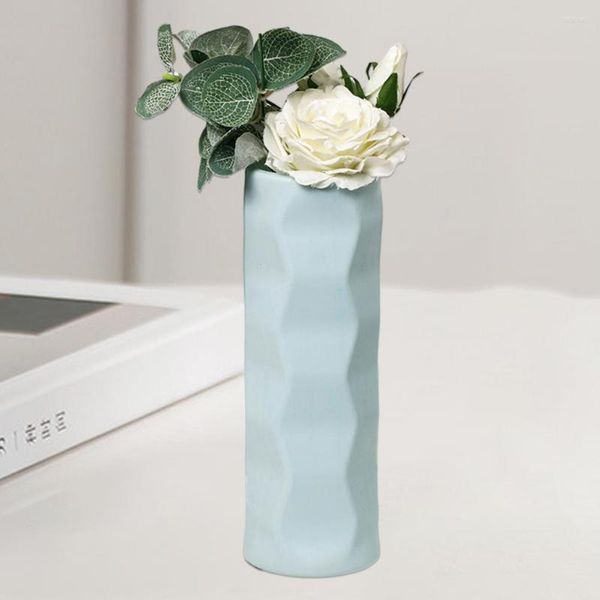 Vasi Vaso decorativo unico Superficie liscia Indistruttibile Aspetto in ceramica Tinta unita Senza sbavature Decorazioni per soggiorno con fiori