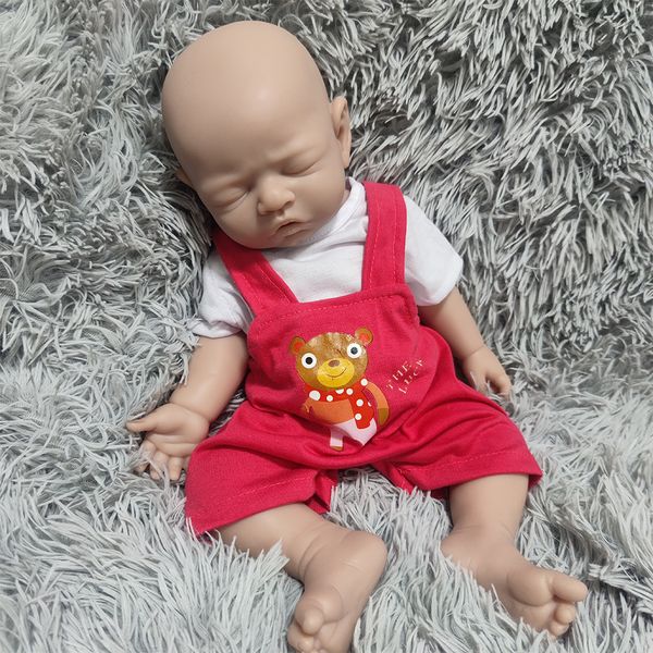 Bebekler 42 cm boyasız yeniden doğmuş bebek tam vücut silikon yapılmış yumuşak gerçekçi yıkanabilir emzik DIY 230627 giyebilir