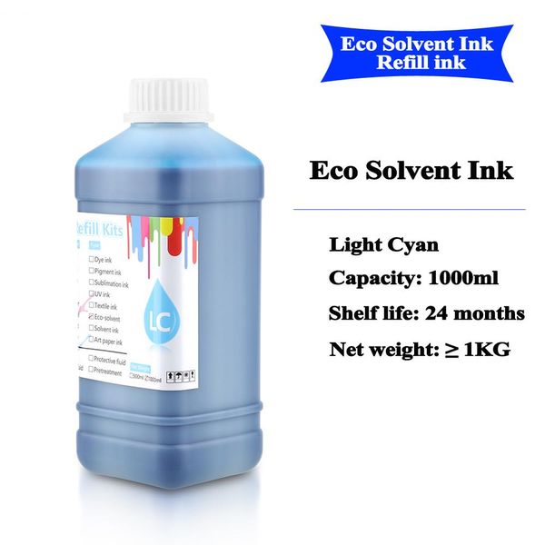Supplies 250ml 500ml 1000ml de tinta de solvente ecológica para epson dx5 dx6 dx7 imprimthead mimaki jv33 jv34 cjv300 jv3 jv5 cjv150 cjv160 cjv30