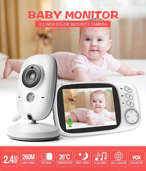 Wireless Video Baby Monitor LCD da 3,2 pollici 2 vie Audio Talk Visione notturna Temperatura Sorveglianza del sonno Telecamera di sicurezza Babysitter L230619