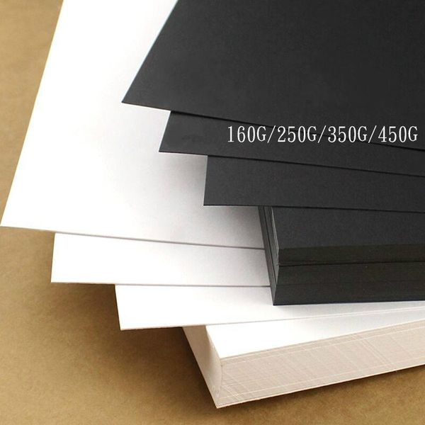 Sketchbooks A3 A4 Schwarze Papierkarten Dickes weißes Papppapierpapier Schneiden von DIY Craft Visitenkarte zum Druckkarton 80G450G