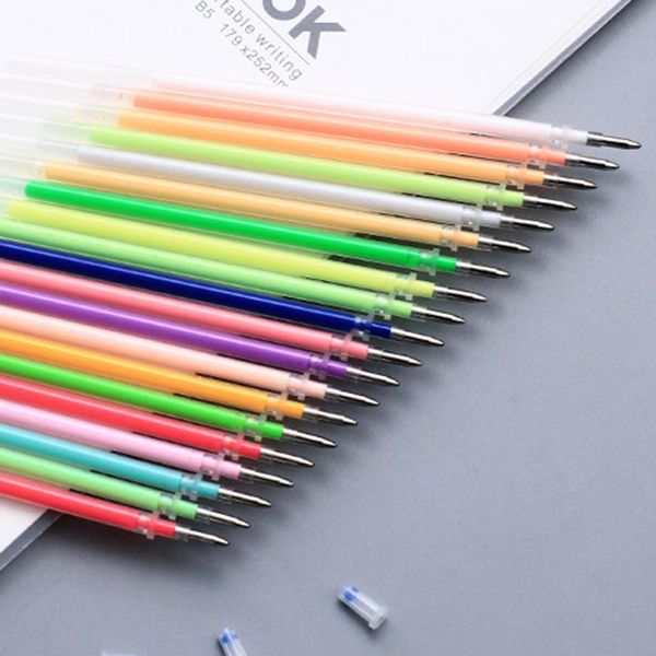 Caneta 120color gel gel conjunto glitter canetas pintando escrita caneta recarga de caneta school office para colorir livros de livros de desenho desenhando canetas de doodling