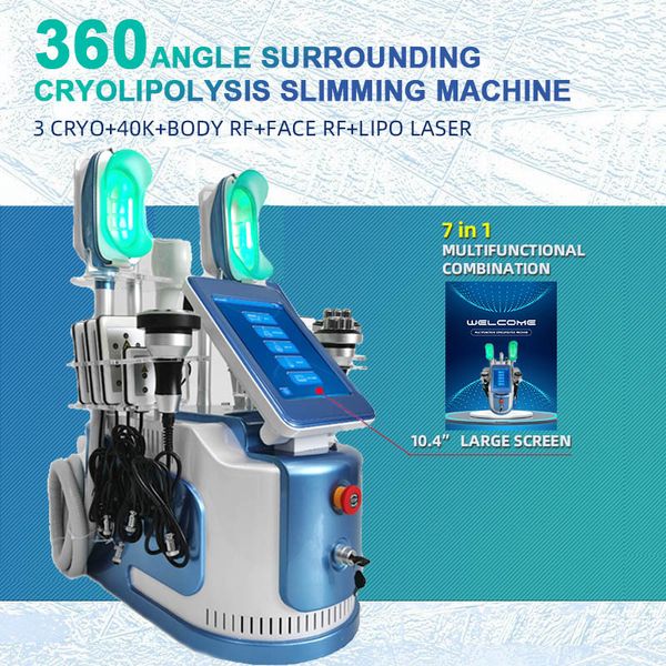 Высокое качество 360 Вакуумный аппарат для удаления целлюлита тела RF Укрепление лица Крио для похудения всего тела Лазерный липолиз Кожи Глубокий уход Косметическое оборудование